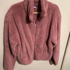 NWOT Old NavyCozy Plush Zip-Up Jacket - Rose Pink